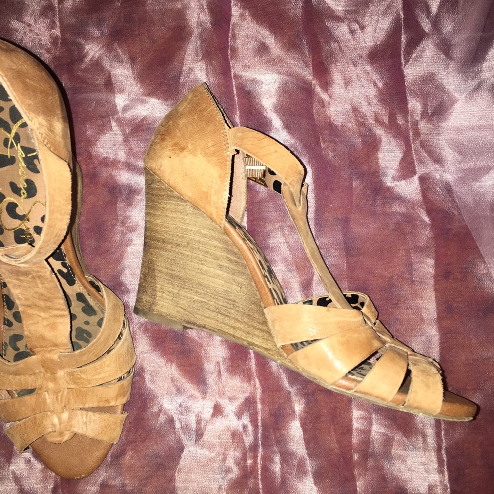 Jessica Simpson cheetah wedges